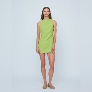 WYNN HAMLYN Sophia Acid Green Sleeveless Mini Dress NWT $375 Sz 2 US
